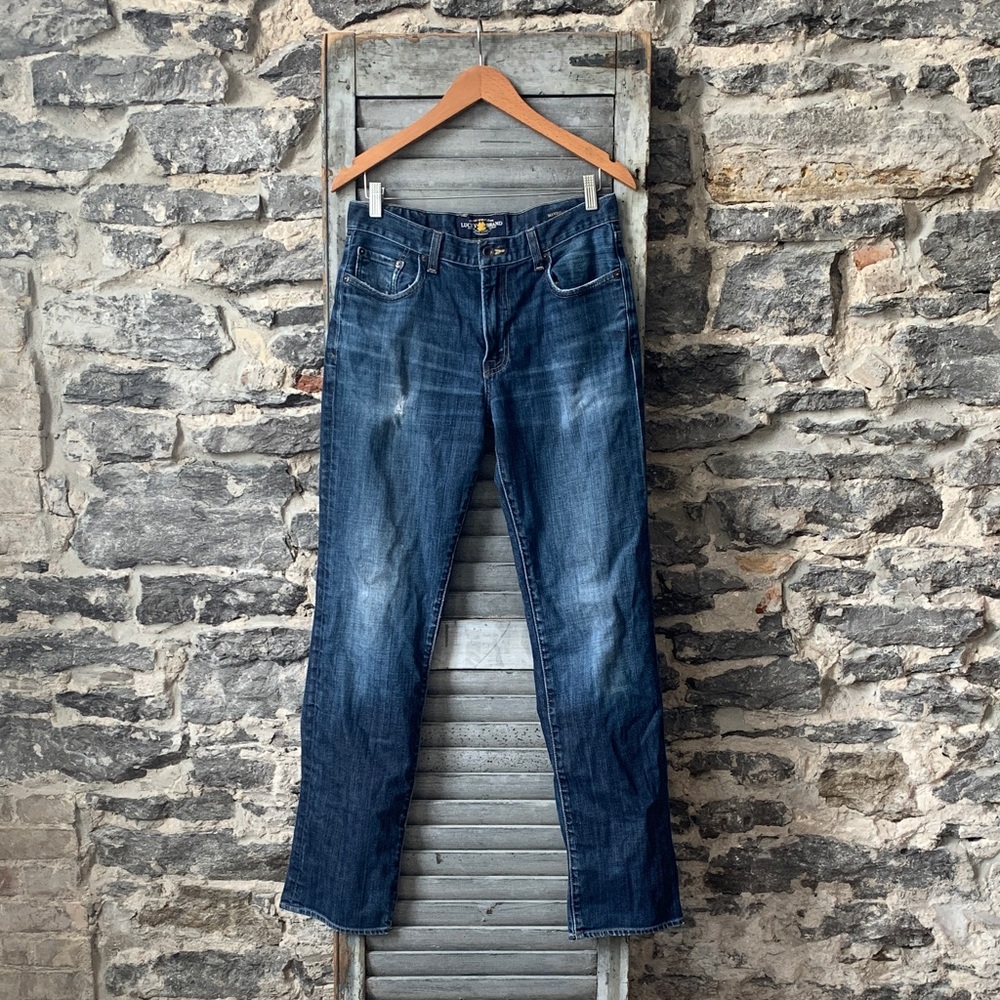 Classic Lucky Brand Straight Leg Dark Wash Jeans